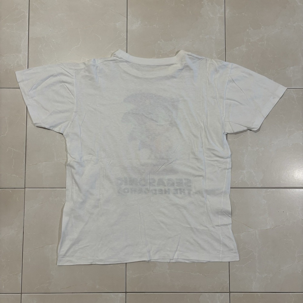 Vintage 90s Sega Sonic The Hedgehog T Shirt White Men's Small Video Game Single - Picture 8 of 10